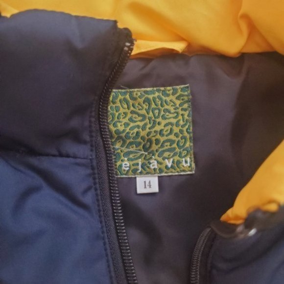 Dejavu Puffer Sporty Vest- Color Block Blue/Yellow- Size 14 Youth (Small… - Picture 7 of 16